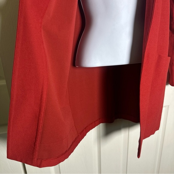 Eileen Fisher XXS Stretch Pockets Long Open Blazer Semi Structured Oversized - Picture 9 of 14